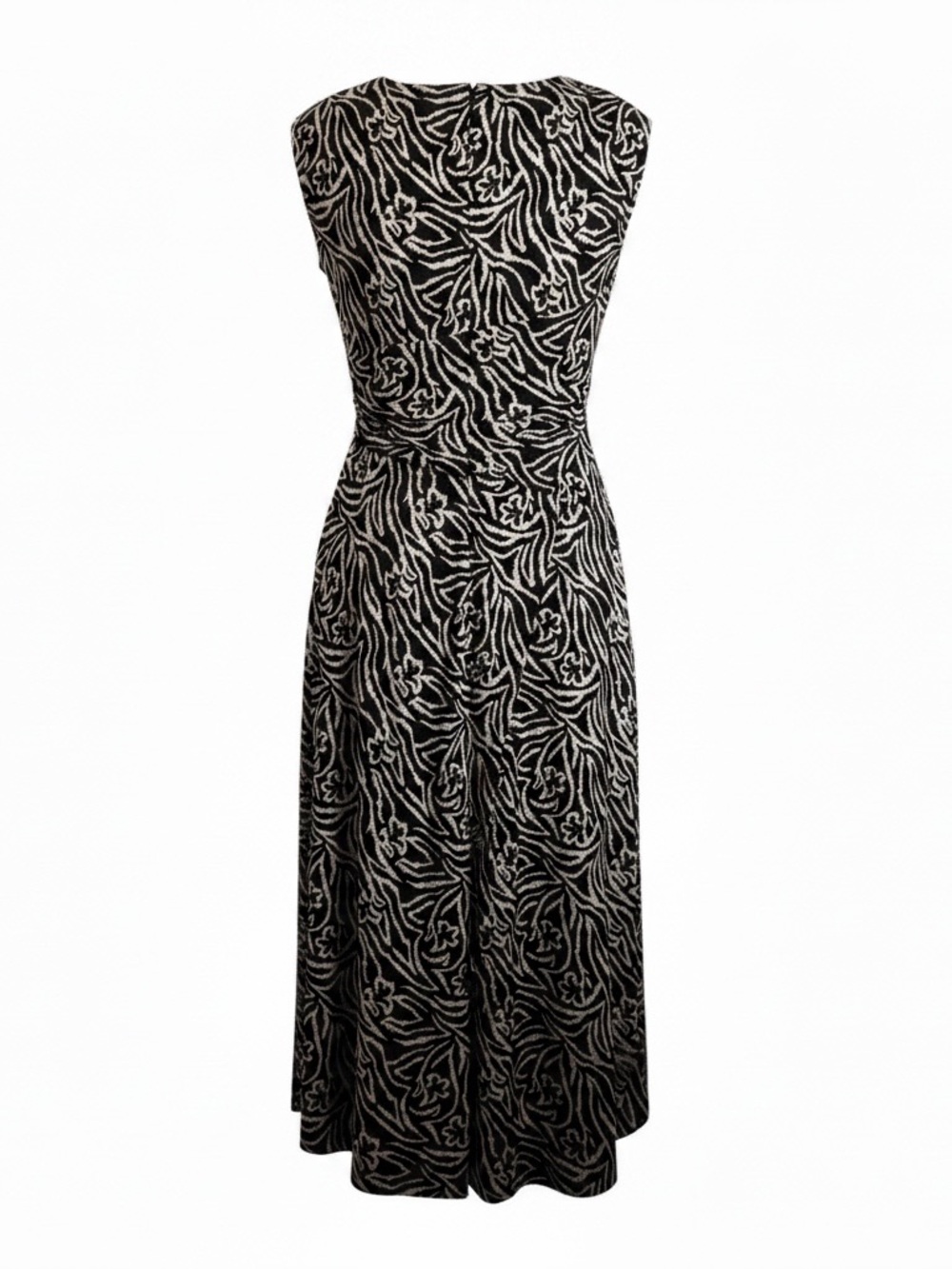 Cocktail Wedding Rebecca Taylor Black and White Floral-Print Maxi Dress